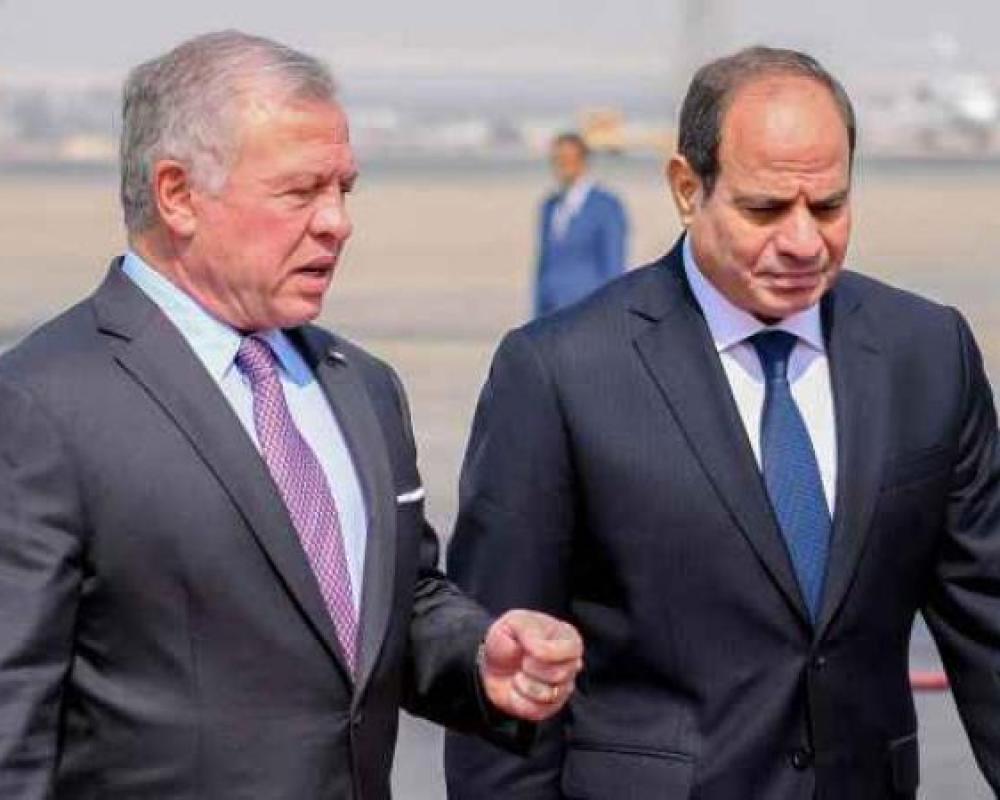 ملك الأردن والرئيس المصري يحذران من استمرار الاعتداءات الإسرائيلية
