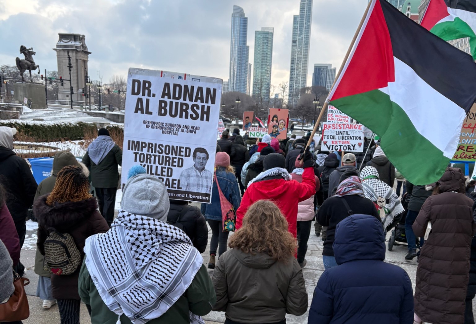 مظاهرة في شيكاغو تطالب بوقف "الإبادة الجماعية" في غزة