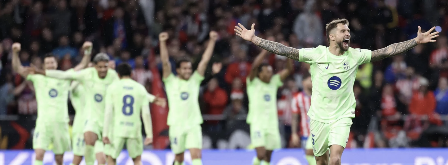 برشلونة يضرب موعدا في كلاسيكو ناري مع الريال في نهائي الكأس