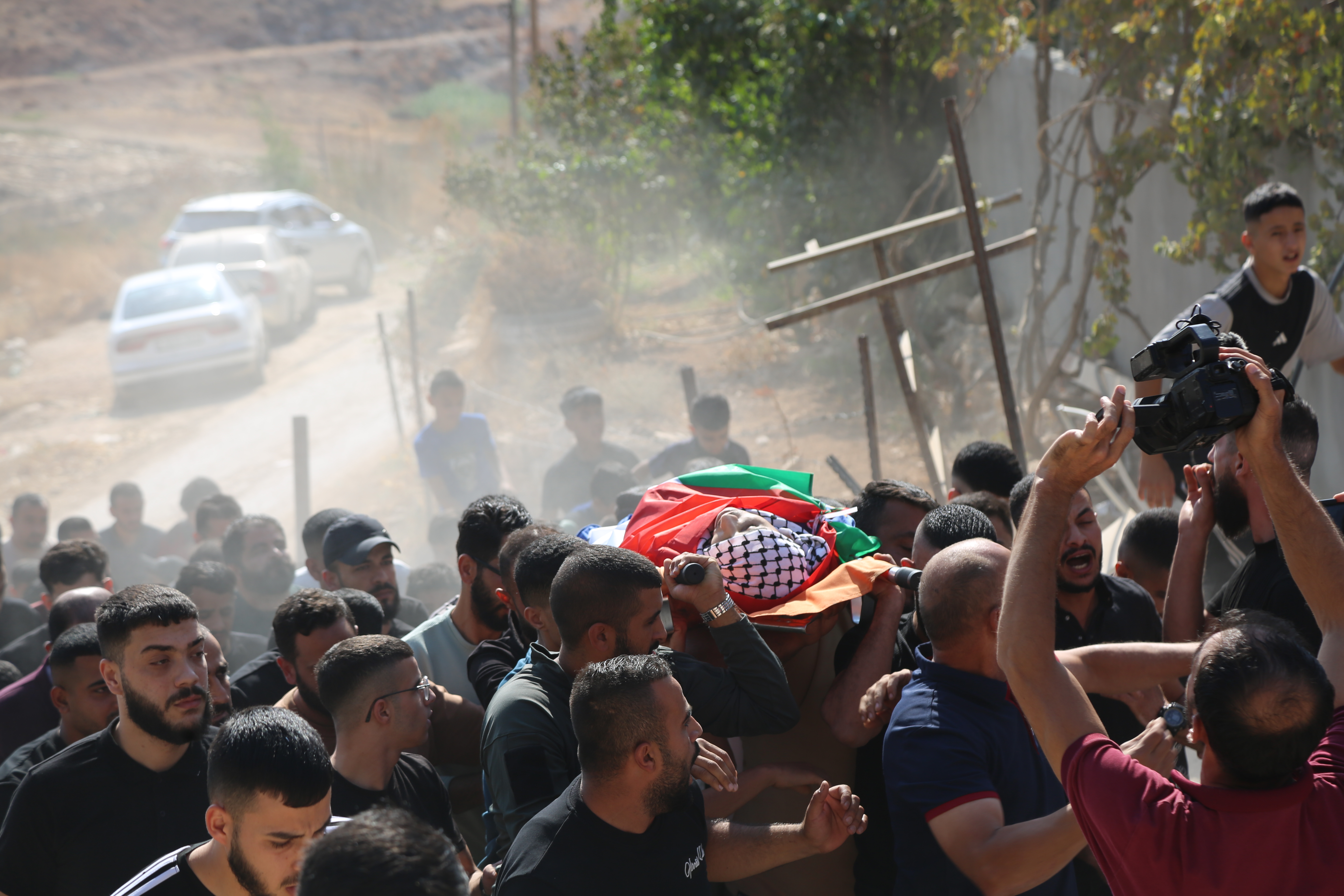 تشييع جثمان الشهيد عبد الرحمن دراوشة في الفارعة