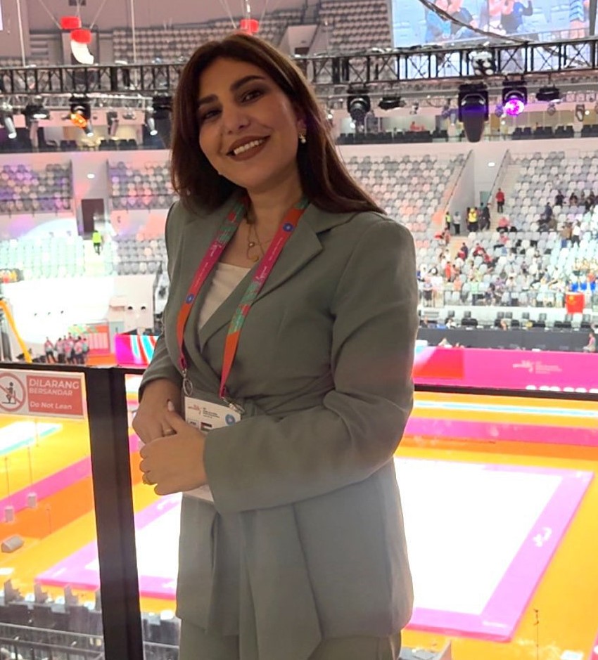 أول حكم فلسطيني: ندى الأطرش تحصل على الشارة الدولية بالجمباز