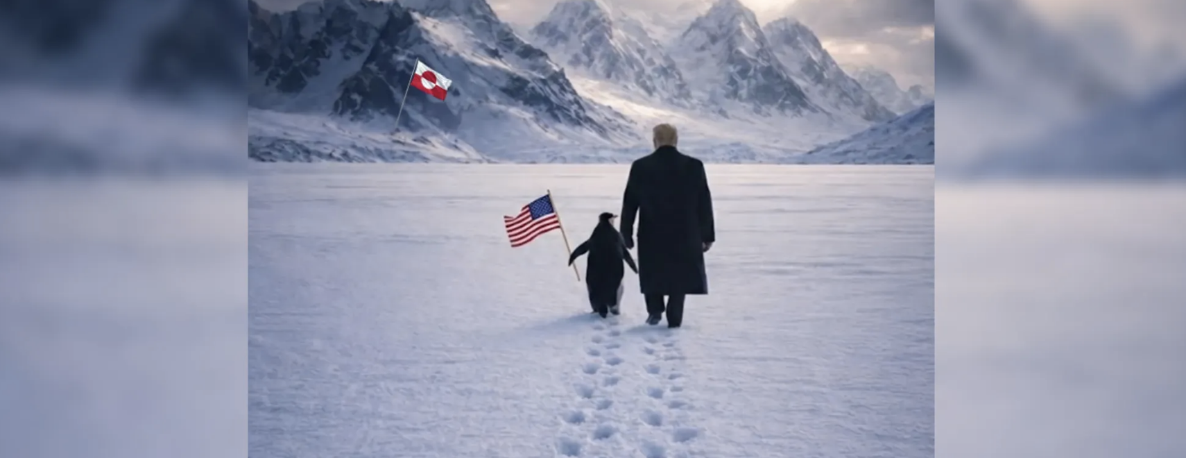 بطريق وترامب في غرينلاند&hellip; منشور من البيت الأبيض يثير السخرية