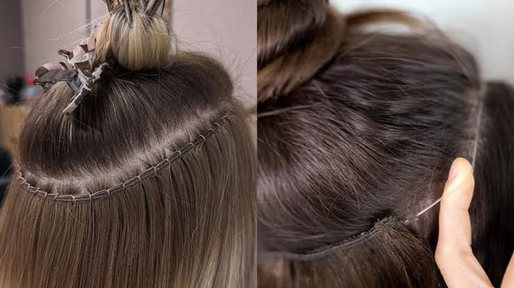 وصلات الشعر تحت المجهر الصحي