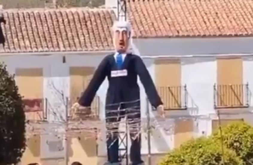 تفجير دمية نتنياهو في إسبانيا يثير غضب إسرائيل