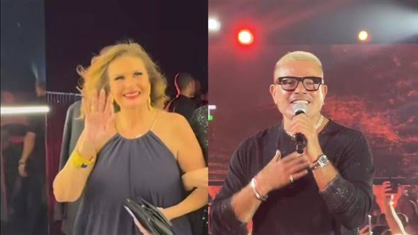 رد مفاجئ من عمرو دياب على واقعة سحب الميكروفون من يسرا
