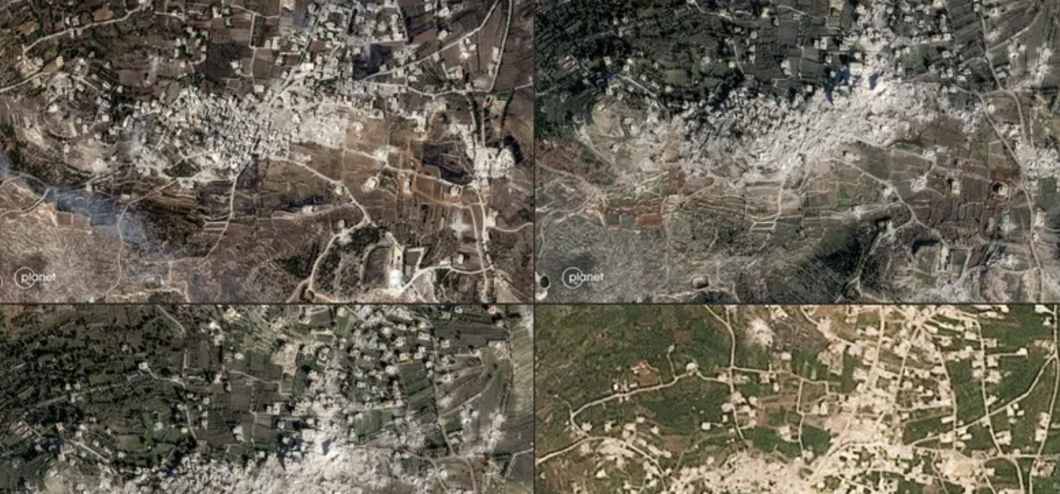 إسرائيل محت بلدات عن الخارطة جنوب لبنان.. صور أقمار توثق