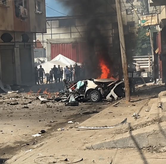 شهيد ومصابون جراء قصف الاحتلال مركبة في حي التفاح شرق مدينة غزة